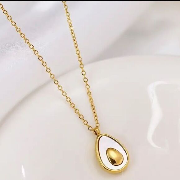 18k Gold Plated Avocado 🥑 Charm Necklace - Picture 2 of 5